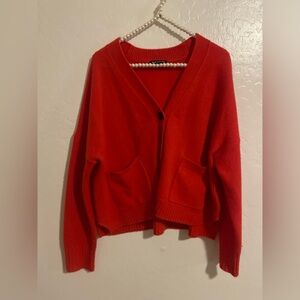 Whistles Vibrant Red Women's Cardigan